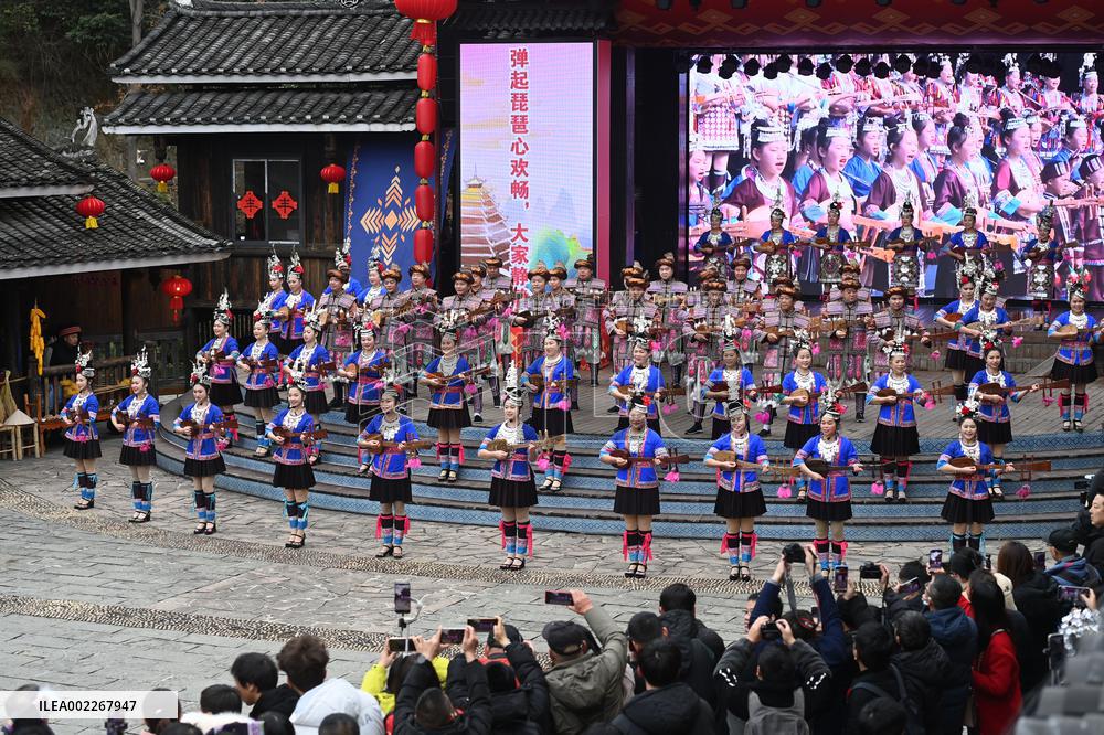 (EnchantingGuangxi)CHINA-GUANGXI-SANJIANG-SPRING FESTIVAL-VILLAGE GALA (CN)