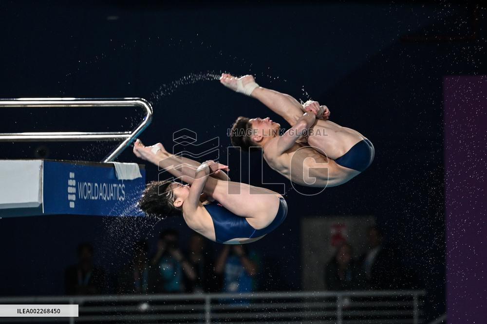 (SP)QATAR-DOHA-DIVING-WORLD AQUATICS CHAMPIONSHIPS-MIXED 10M SYNCHRONISED