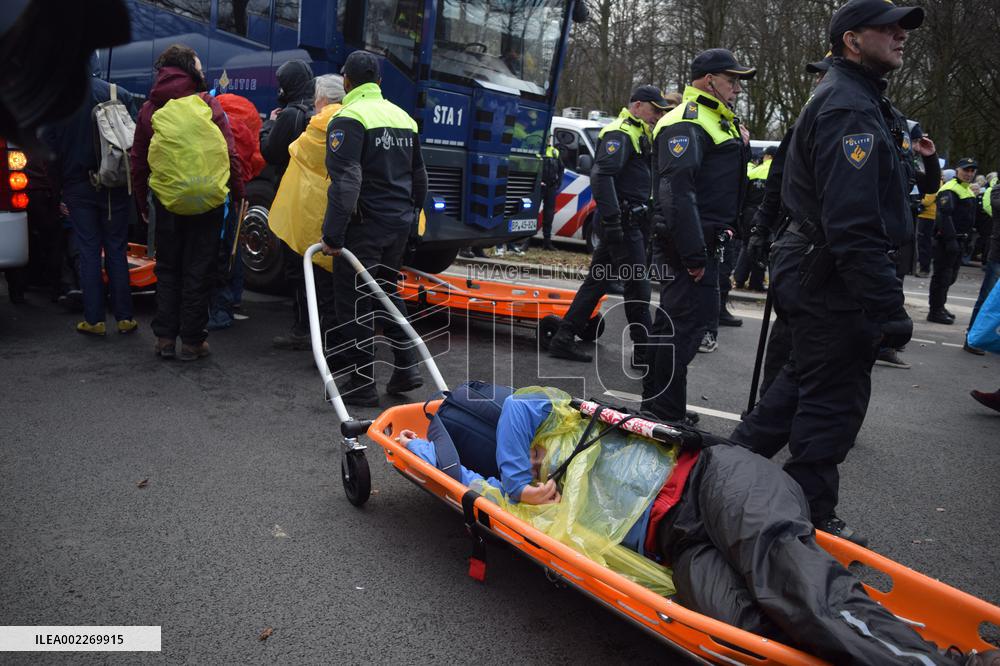 Climate Activists Block The Final Section Of The A12 - The Hague