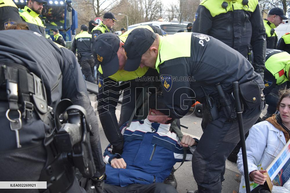 Climate Activists Block The Final Section Of The A12 - The Hague