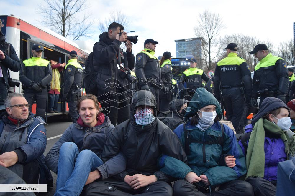 Climate Activists Block The Final Section Of The A12 - The Hague