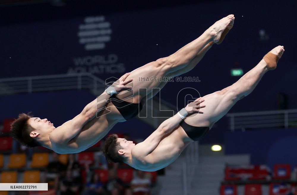 (SP)QATAR-DOHA-DIVING-WORLD AQUATICS CHAMPIONSHIPS-MEN'S 3M SYNCHRONISED