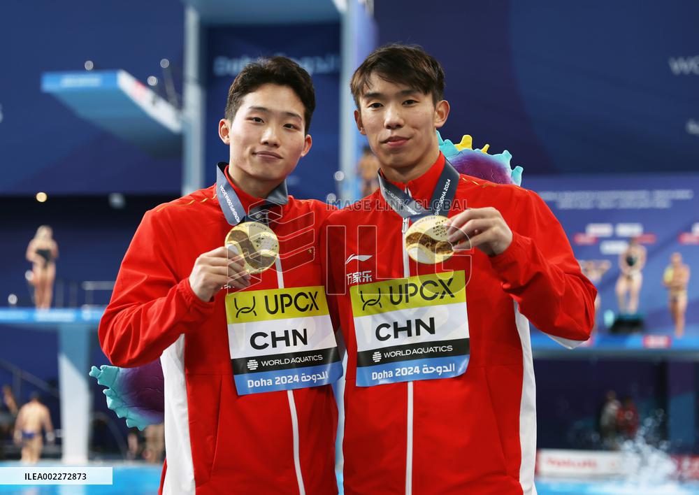 (SP)QATAR-DOHA-DIVING-WORLD AQUATICS CHAMPIONSHIPS-MEN'S 3M SYNCHRONISED