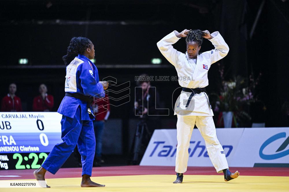 Paris Grand Slam 2024 - Clarisse Agbegnenou In Gold