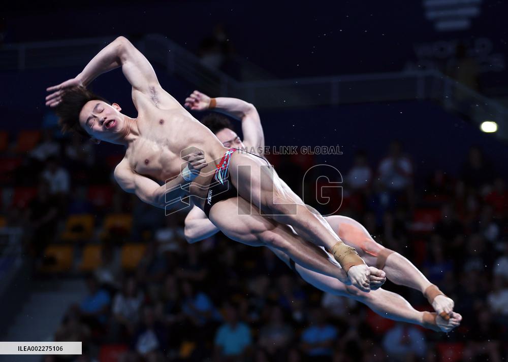 (SP)QATAR-DOHA-DIVING-WORLD AQUATICS CHAMPIONSHIPS-MEN'S 3M SYNCHRONISED