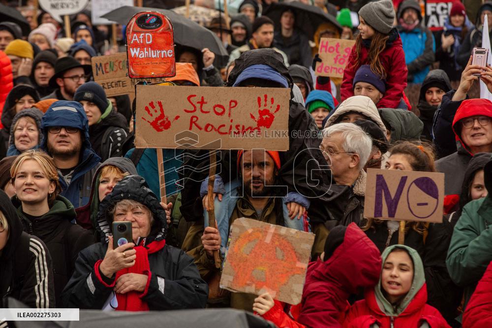 Tens Of Thousands Protest Far Right - Berlin