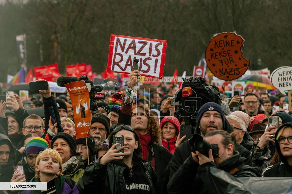 Tens Of Thousands Protest Far Right - Berlin