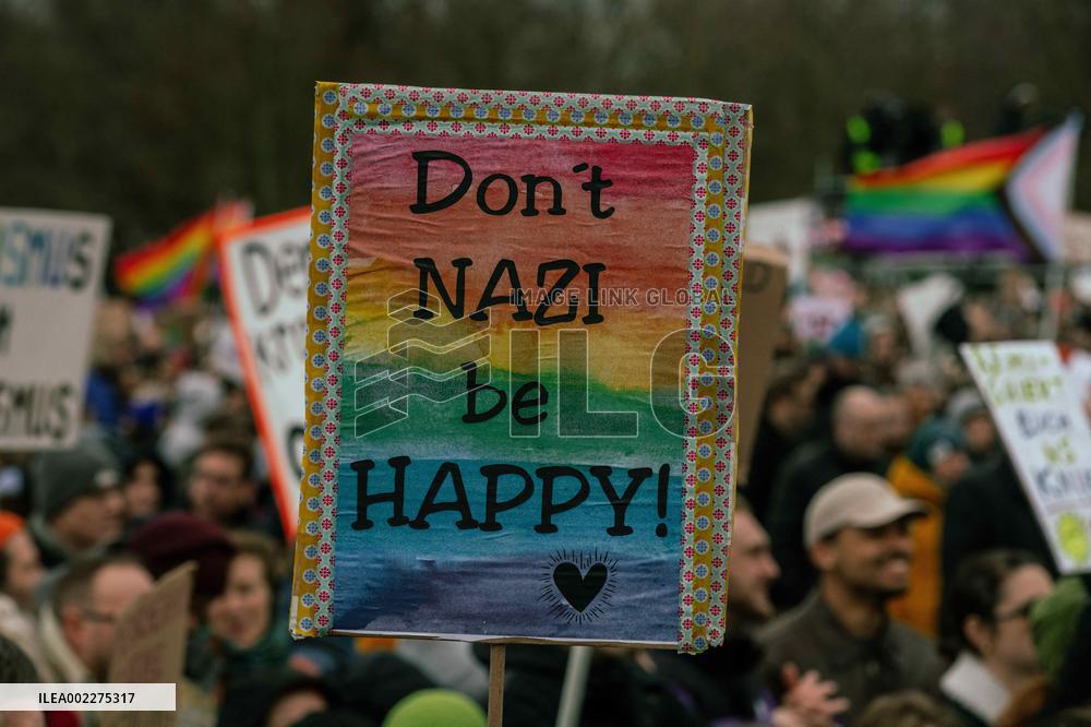 Tens Of Thousands Protest Far Right - Berlin