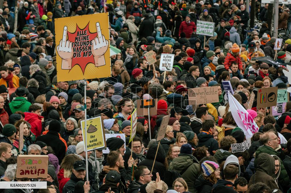 Tens Of Thousands Protest Far Right - Berlin