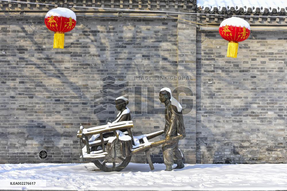 Ancient Qingzhou City Decorated to welcome Chinese Lunar New Year