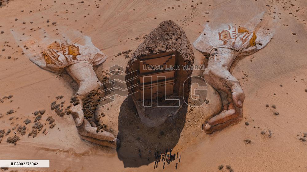 Giant Artwork Around Monument in Saudi Arabia - Al Ula
