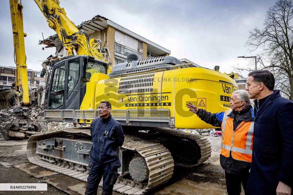 PM Rutte Visits The Disaster Site Of The Explosion - Rotterdam
