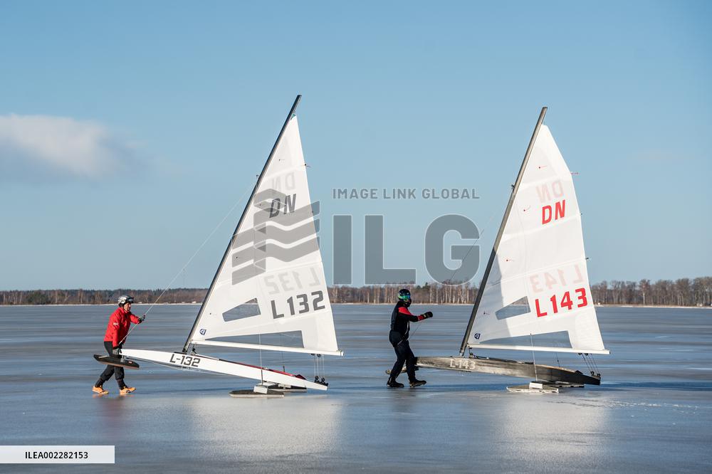 Ice sailing