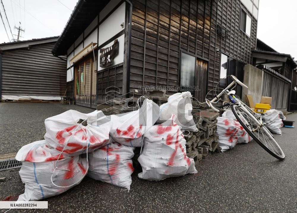 Aftermath of strong earthquake in central Japan