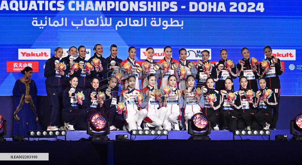 (SP)QATAR-DOHA-ARTISTIC SWIMMING-WORLD AQUATICS CHAMPIONSHIPS-TEAM TECHNICAL