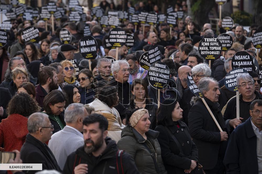 Commemoration March On The First Anniversary of Deadly Quakes - Antakya