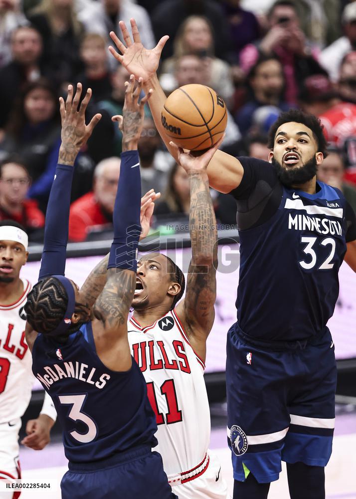 (SP)U.S.-CHICAGO-BASKETBALL-NBA-BULLS VS TIMBERWOLVES