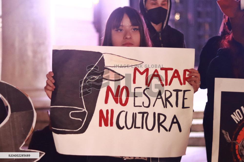 Protest Against Bullfighting - Mexico