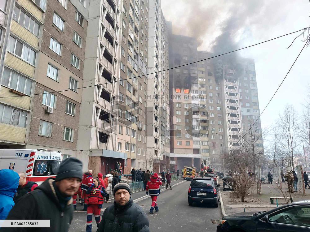 Russian missile attack on Kyiv