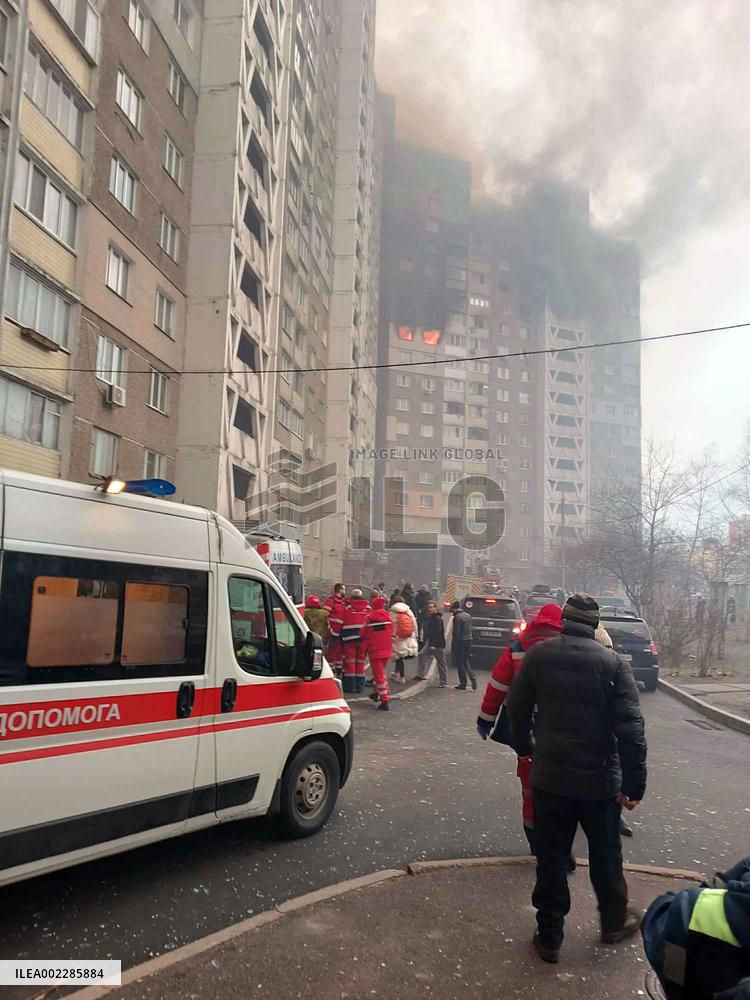 Russian missile attack on Kyiv