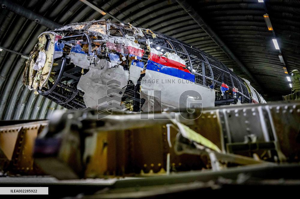Reconstruction Of Wreckage Of aircraft MH17 - Netherlands