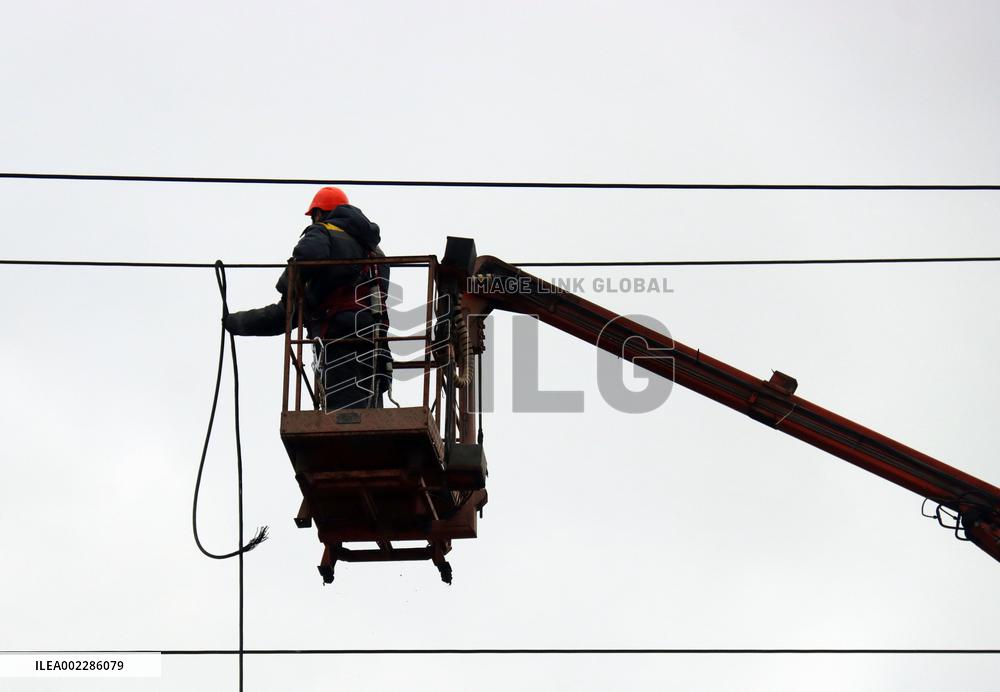Aftermath of Russian missile attack in Kyiv