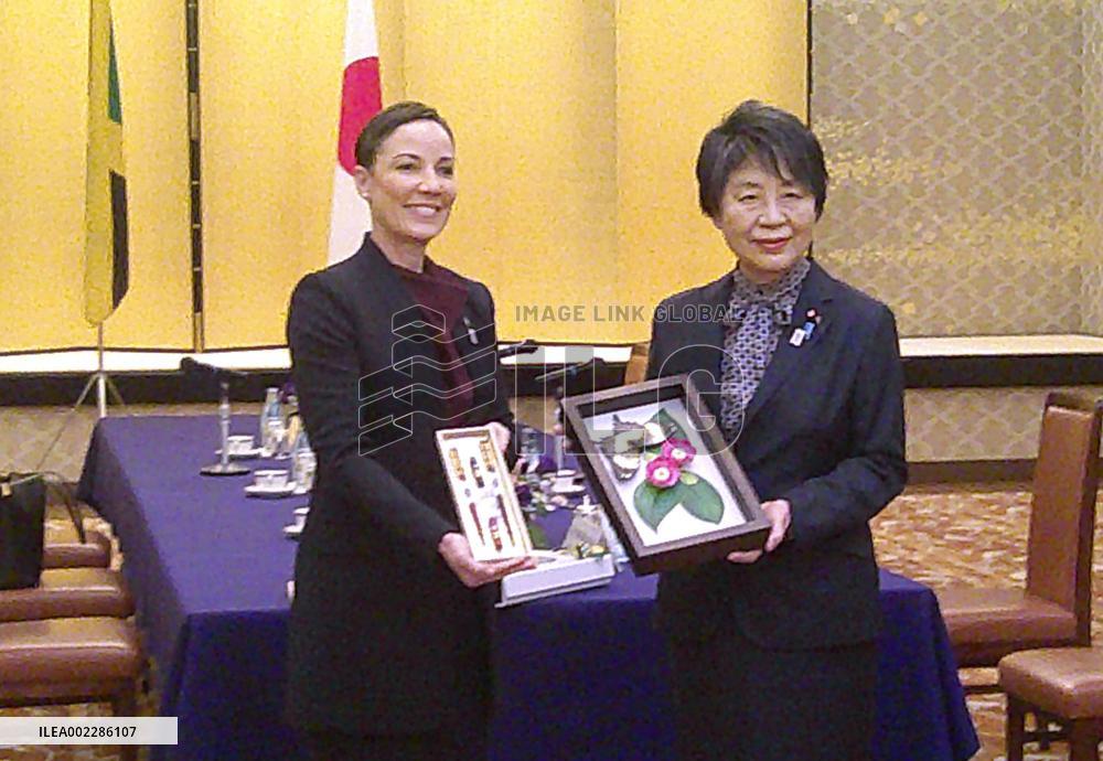 Jamaican Foreign Minister Johnson Smith in Tokyo