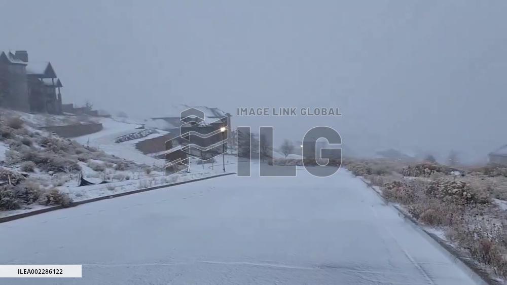 US: Snowstorm Hits Utah, Valley Areas See Snow Accumulations