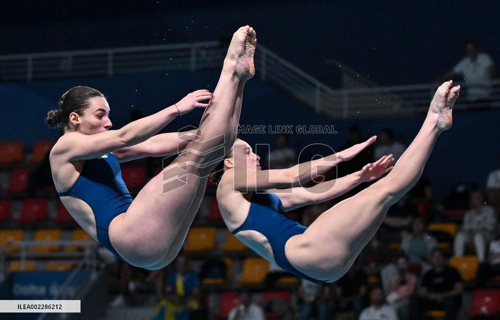 (SP)QATAR-DOHA-DIVING-WORLD AQUATICS CHAMPIONSHIPS-WOMEN-3M SYNCHRONISED