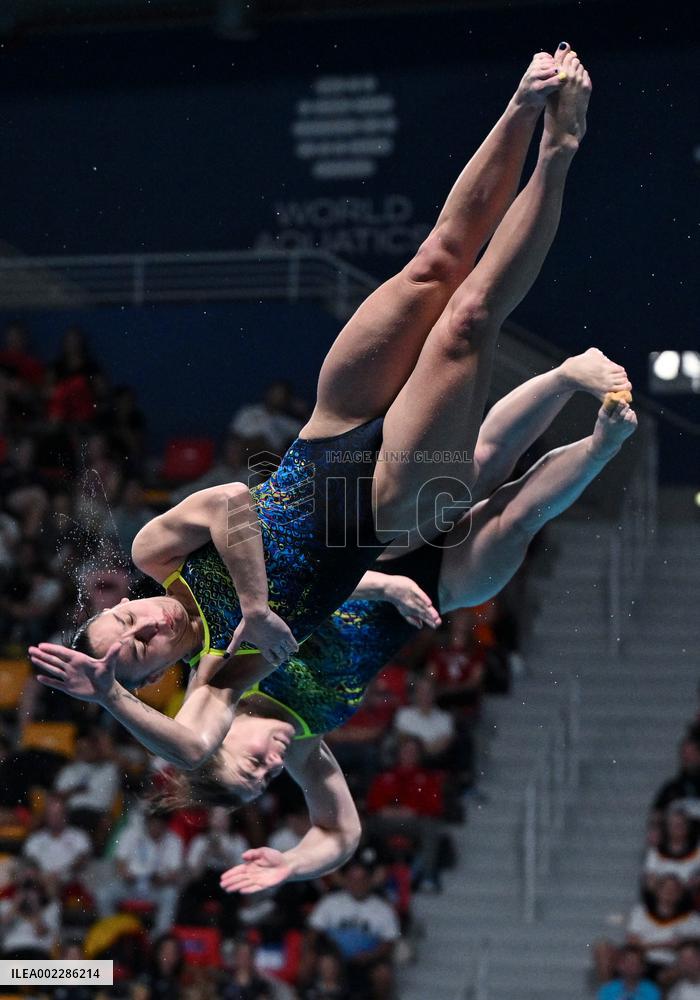 (SP)QATAR-DOHA-DIVING-WORLD AQUATICS CHAMPIONSHIPS-WOMEN-3M SYNCHRONISED