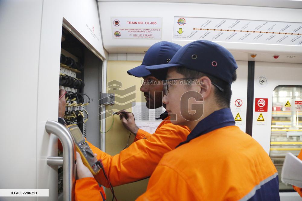 PAKISTAN-LAHORE-CHINA-CPEC FRAMEWORK-ORANGE LINE METRO TRAIN