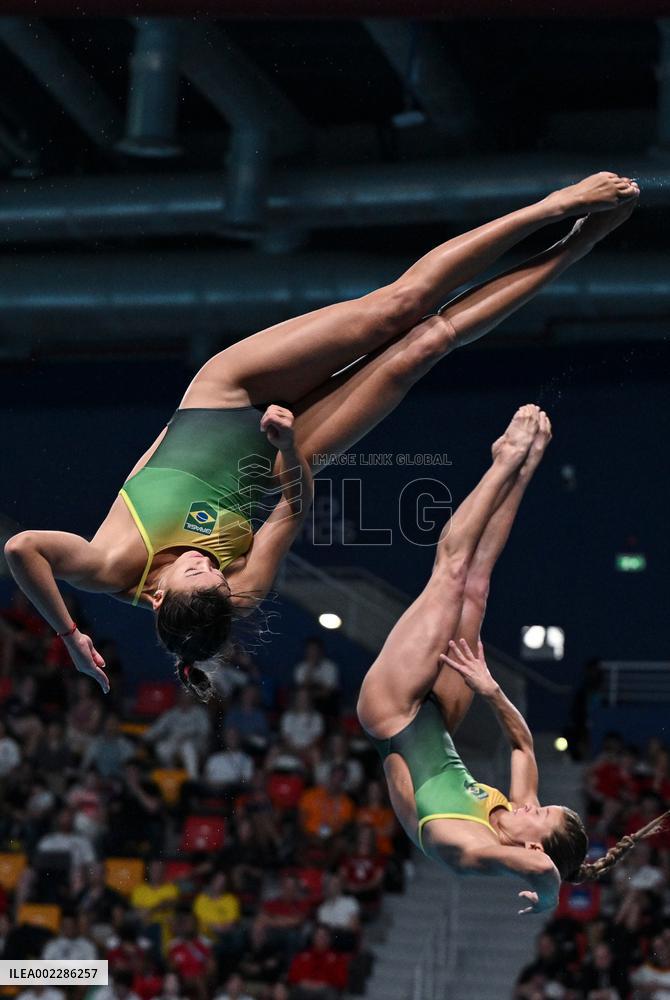 (SP)QATAR-DOHA-DIVING-WORLD AQUATICS CHAMPIONSHIPS-WOMEN-3M SYNCHRONISED