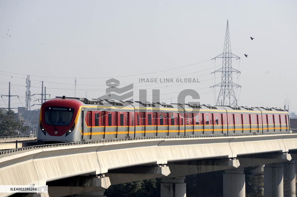 PAKISTAN-LAHORE-CHINA-CPEC FRAMEWORK-ORANGE LINE METRO TRAIN