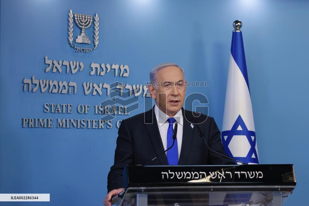 MIDEAST-JERUSALEM-ISRAEL-PM-PRESS CONFERENCE