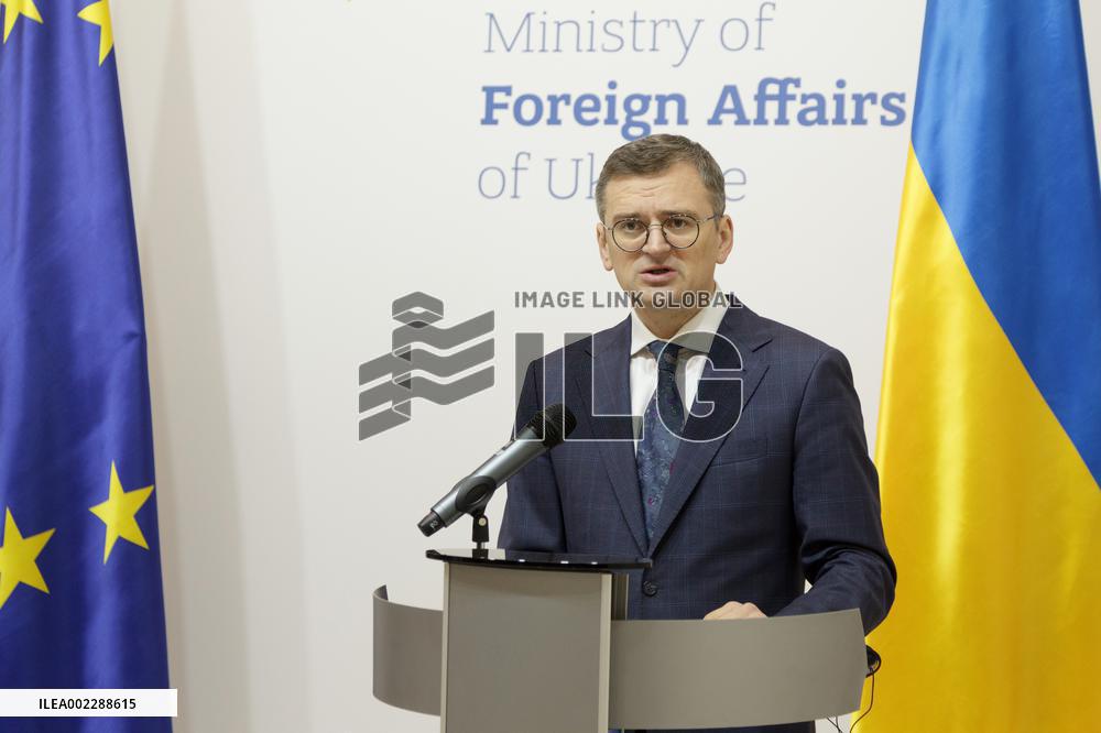 Press conference of Dmytro Kuleba and Josep Borrell in Kyiv