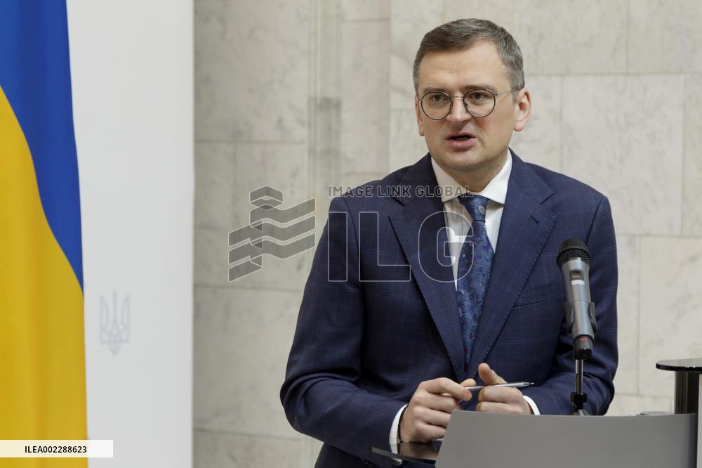 Press conference of Dmytro Kuleba and Josep Borrell in Kyiv
