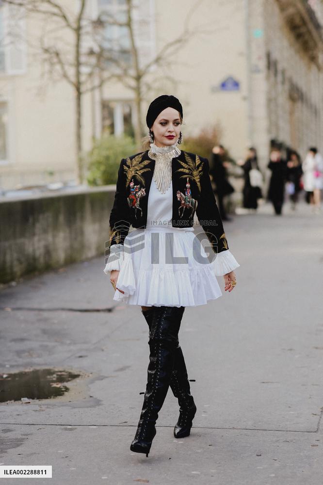 PFW - Elie Saab Street Style