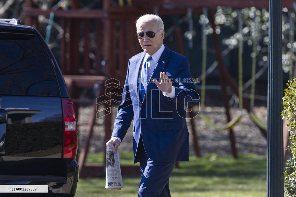 Biden leaves White House for fundraisers in New York City