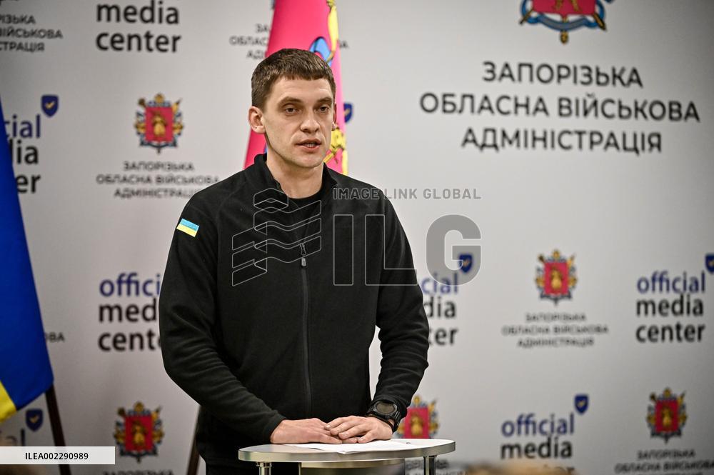 Press conference by Ivan Fedorov in Zaporizhzhia