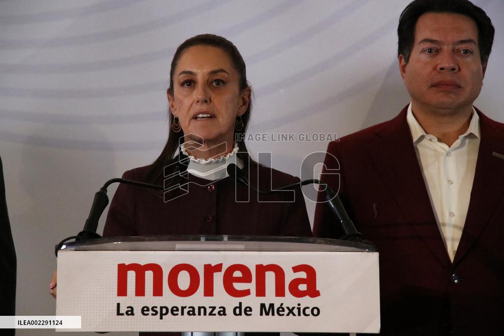 Claudia Sheinbaum Pre-Candidate Press Conference - Mexico