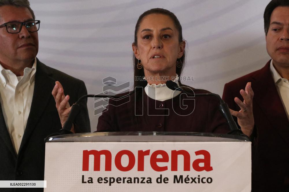 Claudia Sheinbaum Pre-Candidate Press Conference - Mexico