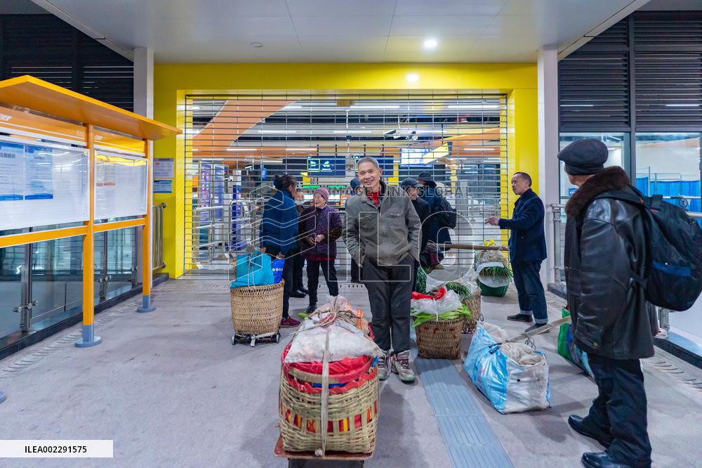 Vegetable Farmers Sell Vegetables in Chongqing, China