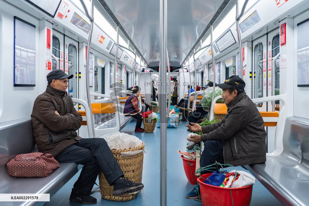 Vegetable Farmers Sell Vegetables in Chongqing, China