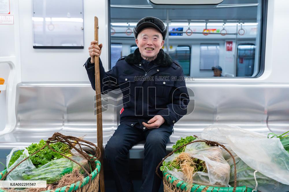 Vegetable Farmers Sell Vegetables in Chongqing, China
