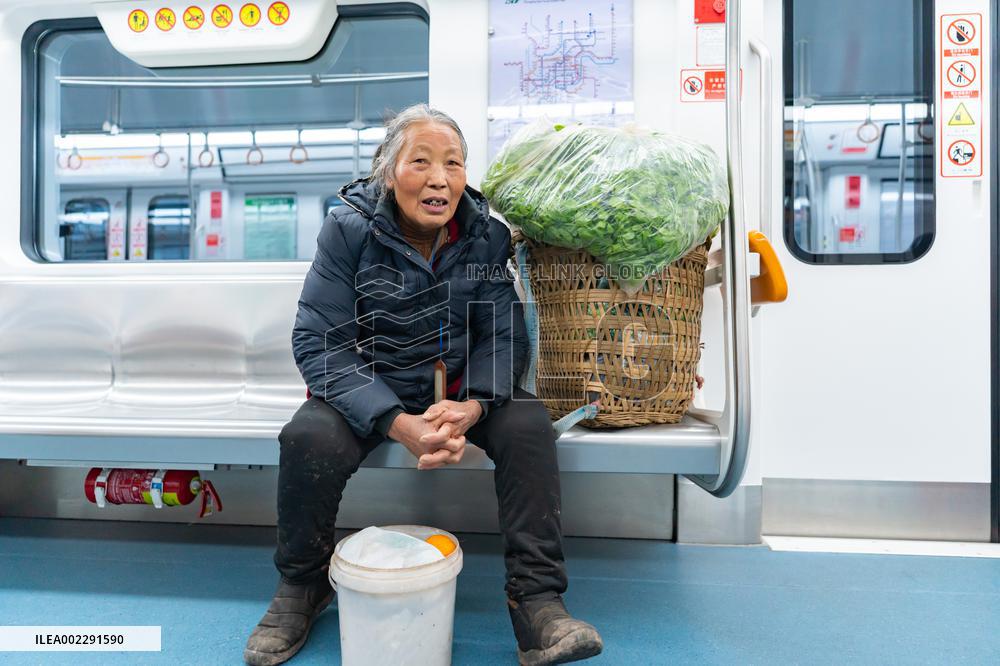 Vegetable Farmers Sell Vegetables in Chongqing, China