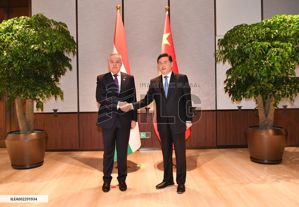 CHINA-SHAANXI-XI'AN-QIN GANG-TAJIKISTAN-DIPLOMAT-TALKS (CN)