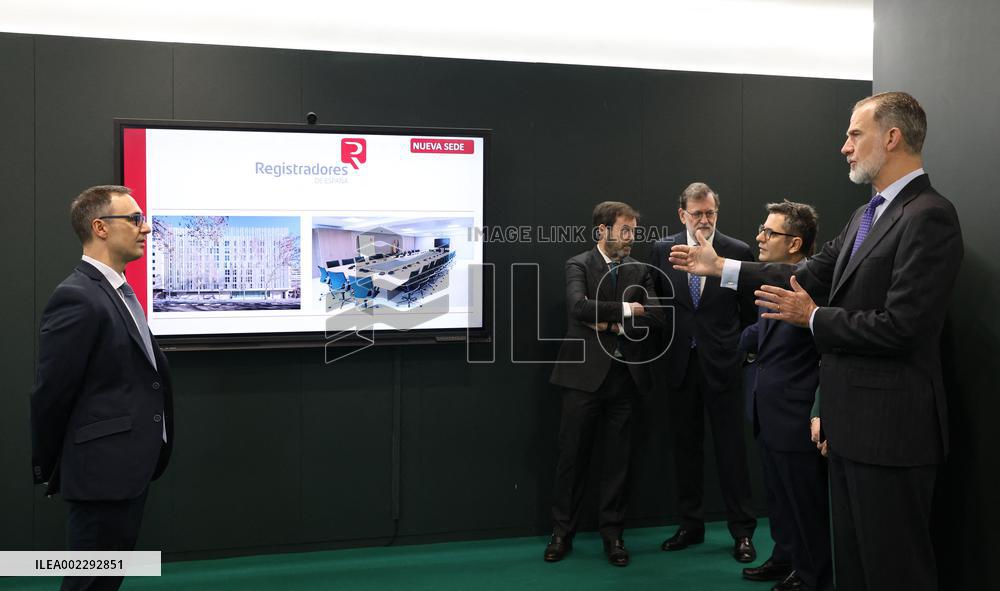 King Felipe At Registrars High School Headquarters Inauguration - Madrid