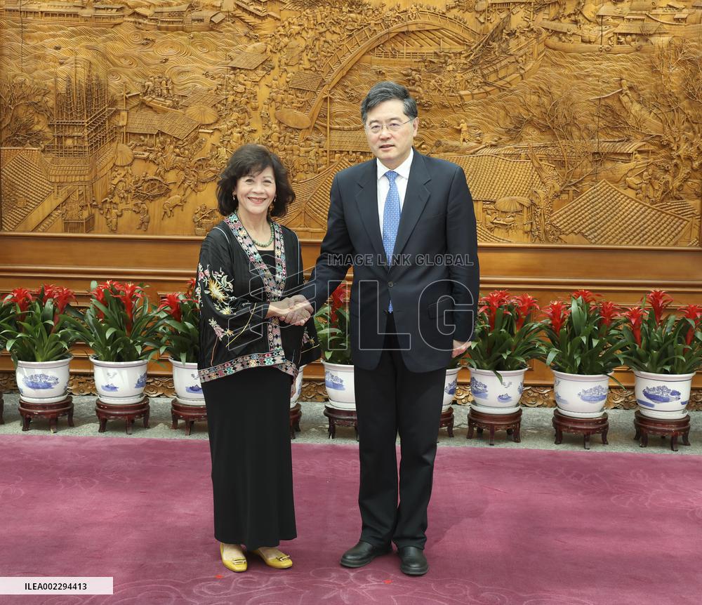 CHINA-BEIJING-QIN GANG-UN SPECIAL ENVOY FOR MYANMAR-MEETING (CN)