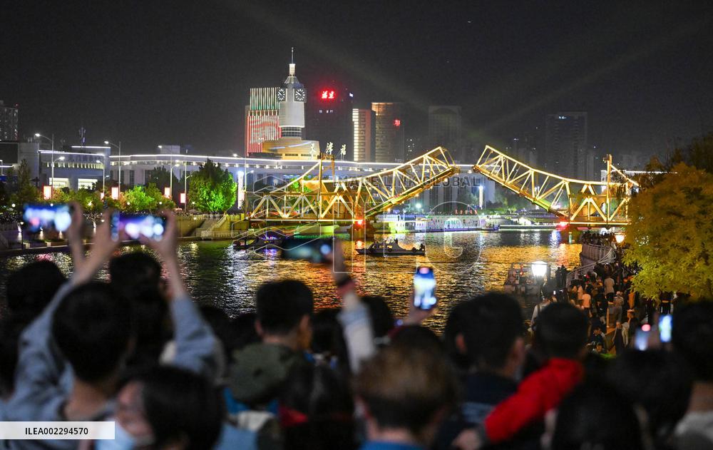 CHINA-TIANJIN-JIEFANG BRIDGE-NIGHT SCENERY (CN)