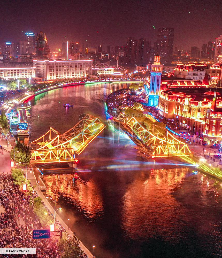 CHINA-TIANJIN-JIEFANG BRIDGE-NIGHT SCENERY (CN)